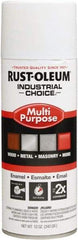 Rust-Oleum - White, Gloss, Enamel Spray Paint - 8 to 12 Sq Ft per Can, 16 oz Container, Use on Drums, Equipment & Color Coding, Furniture, Ladders, Lockers, Motors, Stenciling, Tools - Exact Industrial Supply