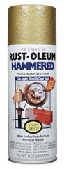 Rust-Oleum - Black, Hammered, Enamel Spray Paint - 20 Sq Ft per Can, 12 oz Container - Exact Industrial Supply