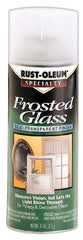 Rust-Oleum - 12 oz Frosted Glass Flat Finish Alkyd Enamel Paint - 8 to 10 Sq Ft per Gal, Interior, Direct to Metal - Exact Industrial Supply