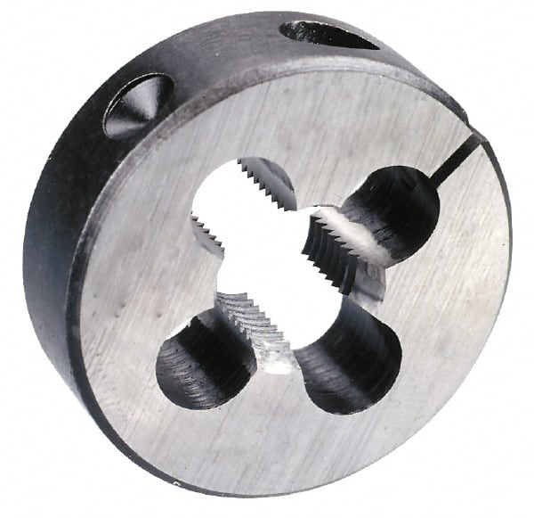 Cle-Line - #8-36 UNF High Speed Steel Round Adjustable Die - Exact Industrial Supply