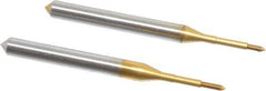 Balax - 2 Piece, M1.20 x 0.250 Thread Size, High Speed Tool Steel Miniature Plug Thread Go No Go Gage Set - 0.0409 Inch Go Pitch, 0.042 Inch No Go Pitch - Exact Industrial Supply