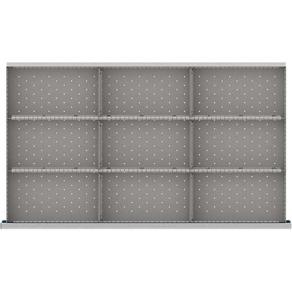 LISTA - 9-Compartment Drawer Divider Layout for 3.15" High Drawers - Exact Industrial Supply