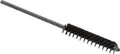 Made in USA - 5/16" Diam Helical Steel Tube Brush - Double Spiral, 0.005" Filament Diam, 1-1/2" Brush Length, 4" OAL, 1/8" Diam Galvanized Steel Shank - Exact Industrial Supply