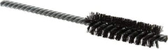Made in USA - 5/8" Diam Helical Steel Tube Brush - Double Spiral, 0.005" Filament Diam, 2" Brush Length, 5" OAL, 0.208" Diam Galvanized Steel Shank - Exact Industrial Supply