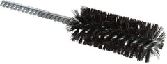 Made in USA - 1" Diam Helical Steel Tube Brush - Double Spiral, 0.006" Filament Diam, 2-1/2" Brush Length, 5-1/2" OAL, 0.237" Diam Galvanized Steel Shank - Exact Industrial Supply