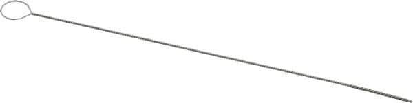 PRO-SOURCE - 1/2" Long x 1/32" Diam Stainless Steel Twisted Wire Bristle Brush - Single Spiral, 4" OAL, 0.003" Wire Diam, 0.024" Shank Diam - Exact Industrial Supply