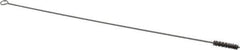 Made in USA - 1-1/2" Long x 3/8" Diam Stainless Steel Twisted Wire Bristle Brush - Double Spiral, 18" OAL, 0.003" Wire Diam, 0.085" Shank Diam - Exact Industrial Supply