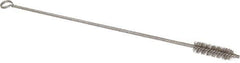 Made in USA - 2-1/2" Long x 3/4" Diam Stainless Steel Twisted Wire Bristle Brush - Double Spiral, 18" OAL, 0.006" Wire Diam, 0.162" Shank Diam - Exact Industrial Supply