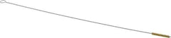 Made in USA - 1-1/2" Long x 1/4" Diam Brass Twisted Wire Bristle Brush - Double Spiral, 18" OAL, 0.003" Wire Diam, 0.091" Shank Diam - Exact Industrial Supply