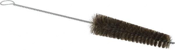 PRO-SOURCE - 5" Long x 1-1/4" Diam Horsehair Bristle Brush - Single Spiral, 12" OAL, 0.008" Filament Diam, 0.142" Shank Diam - Exact Industrial Supply