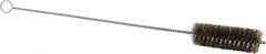 PRO-SOURCE - 4-1/2" Long x 1-1/2" Diam Horsehair Bristle Brush - Single Spiral, 40-1/2" OAL, 0.004" Filament Diam, 0.187" Shank Diam - Exact Industrial Supply