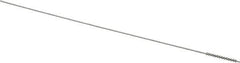 Made in USA - 0.05" Diam Helical Stainless Steel Tube Brush - Single Spiral, 0.003" Filament Diam, 1/2" Brush Length, 4" OAL, 0.024" Diam Stainless Steel Shank - Exact Industrial Supply