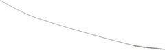 Made in USA - 1mm Diam Helical Stainless Steel Tube Brush - Single Spiral, 0.003" Filament Diam, 5/8" Brush Length, 4" OAL, 0.016" Diam Stainless Steel Shank - Exact Industrial Supply