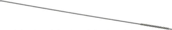 Made in USA - 1.5mm Diam Helical Stainless Steel Tube Brush - Single Spiral, 0.003" Filament Diam, 5/8" Brush Length, 4" OAL, 0.032" Diam Stainless Steel Shank - Exact Industrial Supply