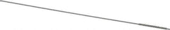 Made in USA - 1.5mm Diam Helical Stainless Steel Tube Brush - Single Spiral, 0.003" Filament Diam, 5/8" Brush Length, 4" OAL, 0.032" Diam Stainless Steel Shank - Exact Industrial Supply