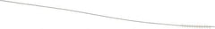 Made in USA - 0.068" Diam Helical Nylon Tube Brush - 0.008" Filament Diam, 1/2" Brush Length, 4" OAL, 0.016" Diam Stainless Steel Shank - Exact Industrial Supply