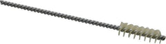Made in USA - 0.313" Diam Helical Nylon Tube Brush - 0.008" Filament Diam, 1" Brush Length, 5" OAL, 0.11" Diam Galvanized Steel Shank - Exact Industrial Supply