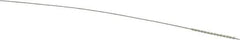 Made in USA - 1mm Diam Helical Nylon Tube Brush - 0.008" Filament Diam, 5/8" Brush Length, 4" OAL, 0.016" Diam Stainless Steel Shank - Exact Industrial Supply