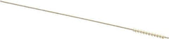 Made in USA - 2.5mm Diam Helical Nylon Tube Brush - 0.008" Filament Diam, 3/4" Brush Length, 4" OAL, 0.043" Diam Stainless Steel Shank - Exact Industrial Supply