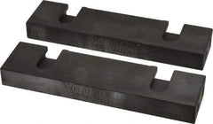 Snap Jaws - 8" Wide x 2.03" High x 0.98" Thick, Step Vise Jaw - Hard, Steel, Fixed Jaw, Compatible with 8" Vises - Exact Industrial Supply