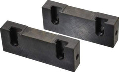 Snap Jaws - 4" Wide x 1-1/2" High x 3/4" Thick, Flat/No Step Vise Jaw - Soft, Steel, Fixed Jaw, Compatible with 4" Vises - Exact Industrial Supply