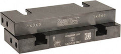 Snap Jaws - 8" Wide x 3" High x 1" Thick, Flat/No Step Vise Jaw - Soft, Steel, Fixed Jaw, Compatible with 8" Vises - Exact Industrial Supply