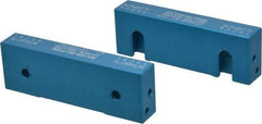 Snap Jaws - 6" Wide x 2" High x 1" Thick, Flat/No Step Vise Jaw - Soft, Aluminum, Fixed Jaw, Compatible with 6" Vises - Exact Industrial Supply