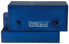 Snap Jaws - 6" Wide x 2-3/4" High x 2-3/4" Thick, Step Vise Jaw - Aluminum, Fixed Jaw, Compatible with 6" Vises - Exact Industrial Supply