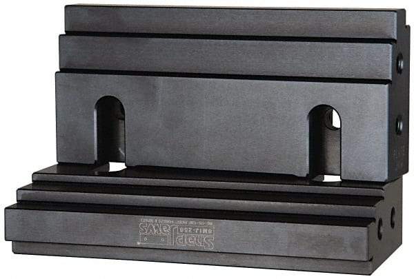 Snap Jaws - 8" Wide x 3" High x 3" Thick, Triple Step Vise Jaw - Soft, Steel, Fixed Jaw, Compatible with 8" Vises - Exact Industrial Supply