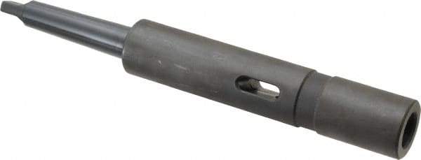Collis Tool - MT2 Inside Morse Taper, MT2 Outside Morse Taper, Extension Morse Taper to Morse Taper - 9-3/16" OAL, Steel - Exact Industrial Supply