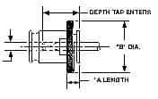 Collis Tool - 5/16" Tap Shank Diam, 0.234" Tap Square Size, 1/8" SS Pipe Tap, #2 Tapping Adapter - 0.35" Projection, 1.49" Tap Depth, Through Coolant, - Exact Industrial Supply