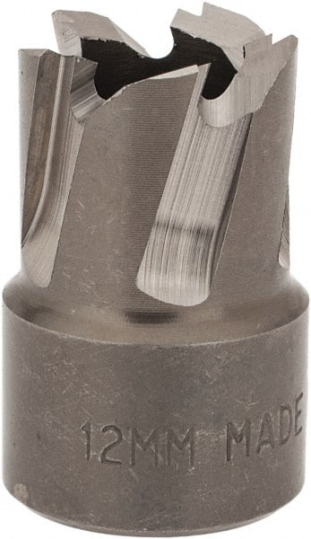 Hougen - 12mm Diam x 1/4" Deep High Speed Steel Annular Cutter - Exact Industrial Supply