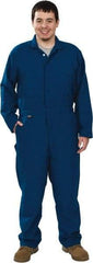 Stanco Safety Products - Size XL, Royal Blue, Zipper, Flame Resistant/Retardant Coverall - 46 to 48" Chest, Nomex, 7 Pockets, Elastic Waistband, Full Action Back, 2-Way Concealed Zipper - Exact Industrial Supply