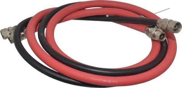 DeVilbiss - Paint Sprayer Hose with Fittings - 6 Ft. Air and Fluid Hose with Fittings (2 Hose Set), Compatible with Pressure Tank and Spray Guns - Exact Industrial Supply
