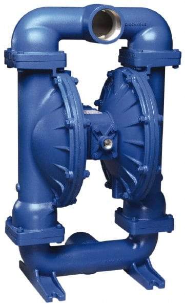 SandPIPER - 3" NPT, Metallic, Air Operated Diaphragm Pump - PTFE Diaphragm, Stainless Steel Housing - Exact Industrial Supply
