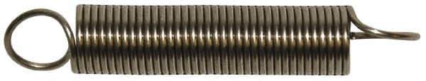 Gardner Spring - 0.24" OD, 3.04" Max Ext Len, 0.037" Wire Diam Spring - 6.6044 Lb/In Rating, 0.6952 Lb Init Tension - Exact Industrial Supply