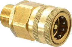 Parker - 3/4 Thread Brass Hydraulic Hose MPT Fitting - 2,000 psi - Exact Industrial Supply