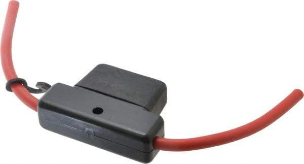 Ferraz Shawmut - 60 Amp AF3 Black Automotive Fuse Holder - 32 Volt, Red #6 Wire - Exact Industrial Supply