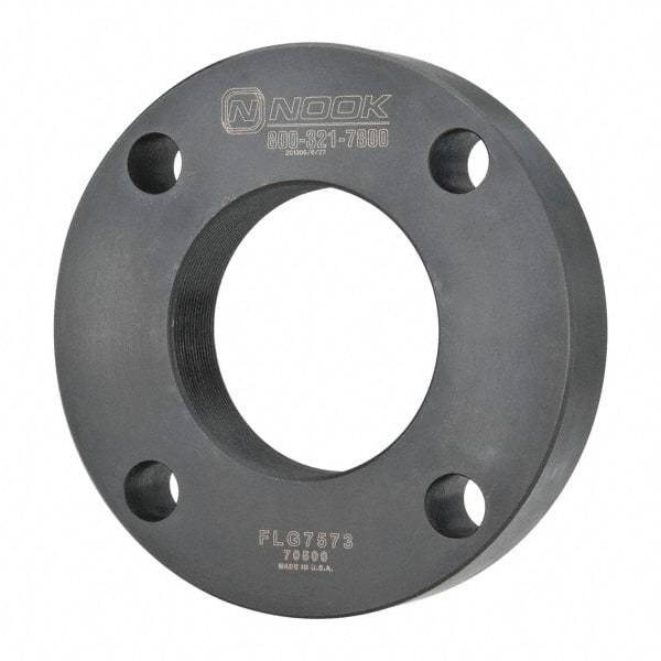 Nook Industries - 4.94" Flange OD x 0.9" Thickness Precision Acme Mounting Flange - For 2-4 Bars, 4 Mounting Holes, Steel - Exact Industrial Supply