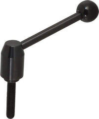 J.W. Winco - 1/2-13, Steel Threaded Stud Adjustable Clamping Handle - 4.88" OAL, 2.17" High - Exact Industrial Supply