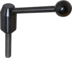 J.W. Winco - M16 x 2.0, 28mm Hub Diam, Steel Threaded Stud Adjustable Clamping Handle - Exact Industrial Supply