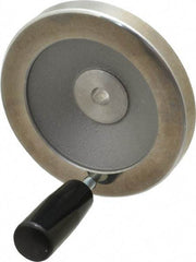 Value Collection - 3.94" Diam, Aluminum Handwheel with Handle - 1.1" Hub Diam - Exact Industrial Supply