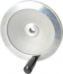 Value Collection - 7.87" Diam, Aluminum Handwheel with Handle - 1.65" Hub Diam - Exact Industrial Supply