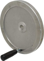 Value Collection - 9.84" Diam, Aluminum Handwheel with Handle - 1.89" Hub Diam - Exact Industrial Supply