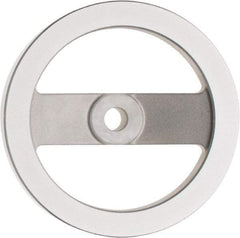 Value Collection - 6.3", 2 Spoke Handwheel - 1.42" Hub, Aluminum, Polished Finish - Exact Industrial Supply