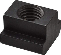 HALDER - M12 Tapped Through T Slot Nut - 13.6mm Slot Width, 22 x 8mm Base Width x Height, 22 x 16mm OAL x Height - Exact Industrial Supply