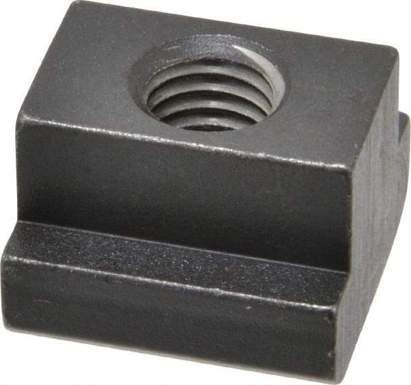 HALDER - M12 Tapped Through T Slot Nut - 17.6mm Slot Width, 28 x 10mm Base Width x Height, 28 x 20mm OAL x Height - Exact Industrial Supply