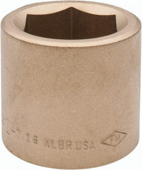 Ampco - 1-7/16", 3/4" Drive, Standard Hand Socket - 6 Points, 2" OAL, Aluminum Bronze - Exact Industrial Supply