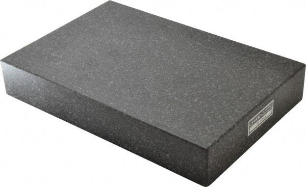 Made in USA - 12" Long x 8" Wide x 2" Thick, Granite Inspection Surface Plate - B Grade - Exact Industrial Supply
