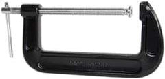 Value Collection - Regular-Duty 8" Max Opening, 3-3/8" Throat Depth, Forged Steel Standard C-Clamp - 3,300 Lb Capacity, 0" Min Opening, Standard Throat Depth - Exact Industrial Supply